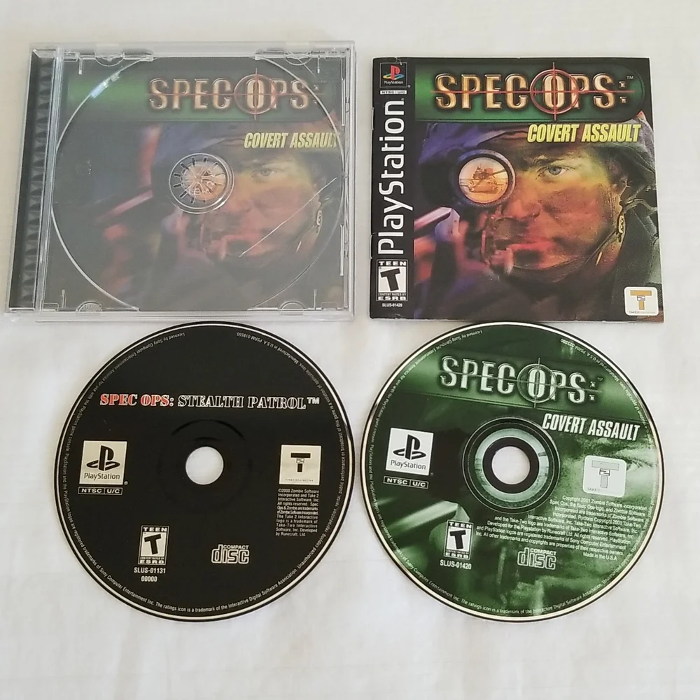 Spec Ops Covert Assault & Stealth Patrol PS1 Sony PlayStation Manual Game Case